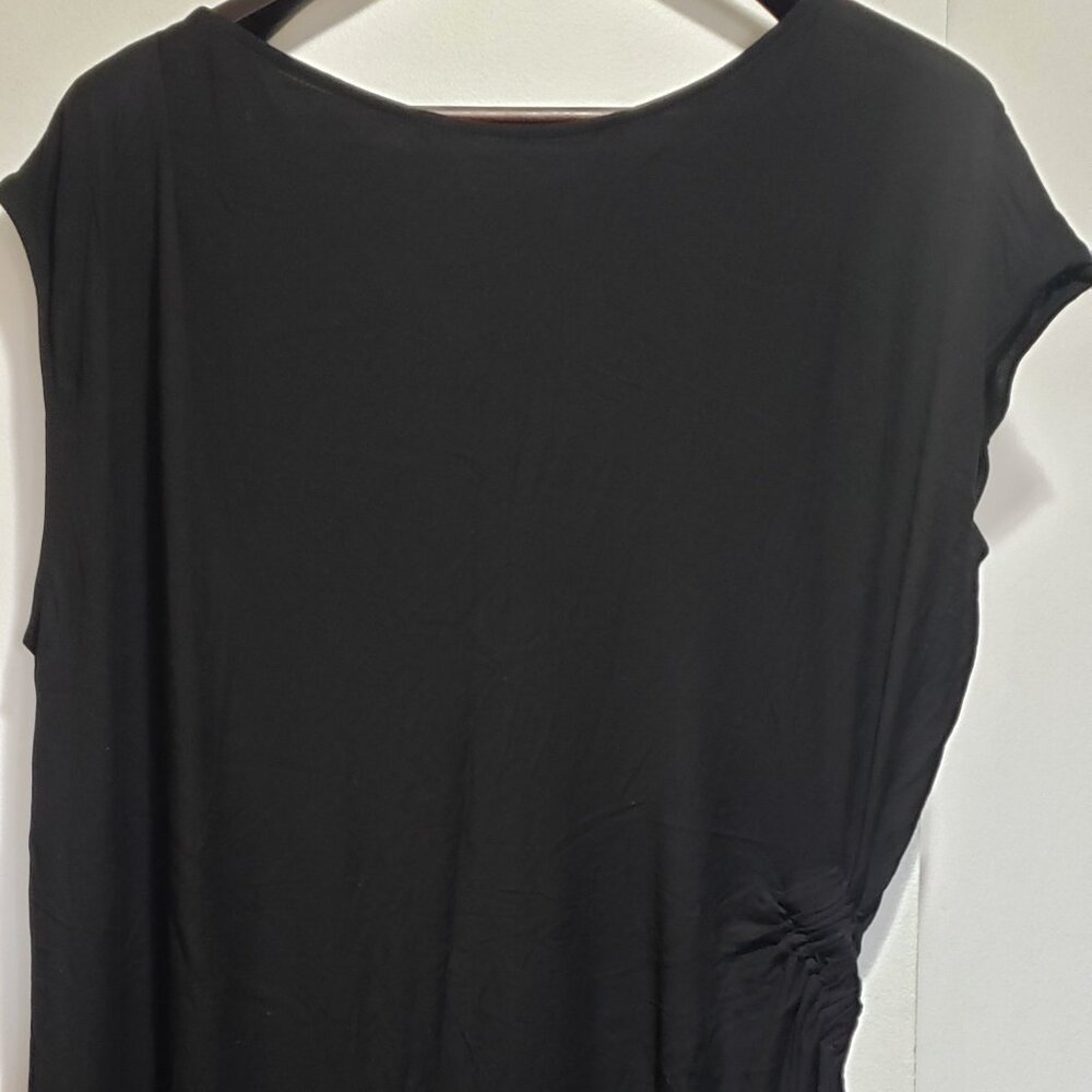 All Saints Mini asymmetrical dress with boat neck and side detail